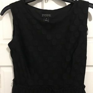 BLACK FLOWY MINI DRESS